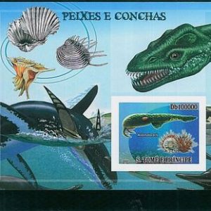 Sao Tome e Principe - ERROR = IMPERF SHEET: SHELLS, FISH, OCEAN, MARINE LIFE