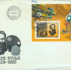 84692 - HUNGARY - Postal History -  Souvenir Sheet on FDC COVER 1973 Jules Verne
