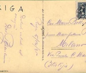 ad5925 - LATVIA Russia - Postal History - POSTCARD from RIGA OZST  to ITALY 1935