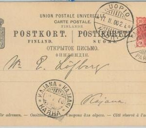 66684 - FINLAND - Postal History - STATIONERY CARD from RAJAMAKI via KUOPIO 1899