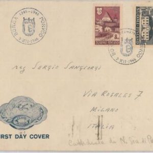 65753 - FINLAND   - POSTAL HISTORY - Circulated FDC COVER to ITALY -  1946