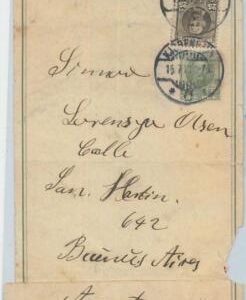 77621 - Denmark - POSTAL HISTORY -   STATIONERY WRAPPER to ARGENTINA 1910