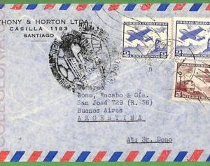 af3623 - CHILE - POSTAL HISTORY - AIRMAIL COVER  -   Sport  FOOTBALL