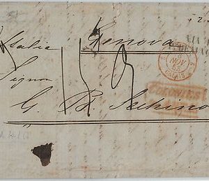 58532 - BRAZIL - POSTAL HISTORY: COVER from BAHIA to SEGRINO ITALY - 1853!