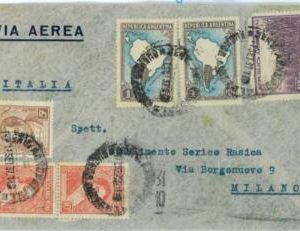 aa3045 - ARGENTINA - POSTAL HISTORY -  AIRMAIL COVER to ITALY  Air France 1937