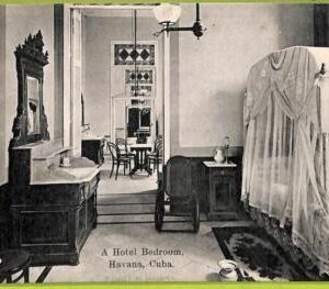 aa6019 - HABANA - Vintage Postcard - Havana - A Hotel Bedroom