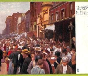 af3578 - JUDAICA vintage postcard: USA - New York - The Ghetto - Market Day