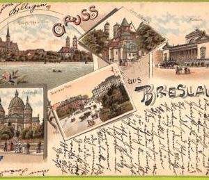 af3605 - JUDAICA vintage postcard: POLAND - Gruss aus Breslau