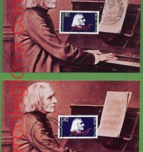 ag7296 - GERMANY - Set of 2 pieces MAXIMUM CARD - 20.06.1986 - MUSIC