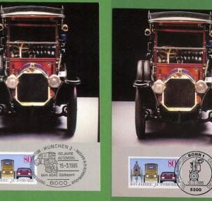 ag7292 - GERMANY -  SET OF 2 PIECES MAXIMUM CARD - 15.03.1986 - TRANSPORT,CARS