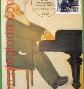 ag7284 - GERMANY -  MAXIMUM CARD - 05.05.1983 - MUSIC, Johannes Brahms