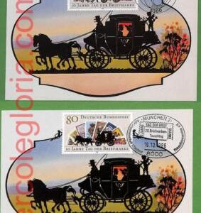 ag7301 - GERMANY - Set of 2 pieces MAXIMUM CARD - 16.10.1986 - Transport