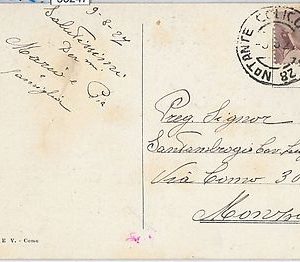 53247  - REGNO- Storia Postale: CARTOLINA con annullo NATANTE: COLICO / COMO 28