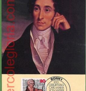 ag7255 - GERMANY -  MAXIMUM CARD  - 20.06.1986 -  Carl Maria von Weber, MUSIC
