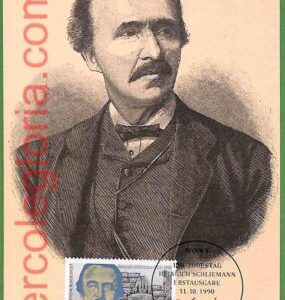 ag7318 - GERMANY -  MAXIMUM CARD-11.10.1990 - Heinrich Schliemann,Archaeology