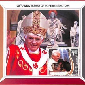 A4797 - SIERRA LEONE - ERROR MIPERF, Sonderblock: 2017, Papst Benedikt XVI