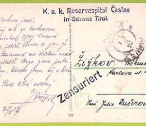 af9686 - AUSTRIA  - POSTAL HISTORY - feldpost from FIELD HOSPITAL  1917