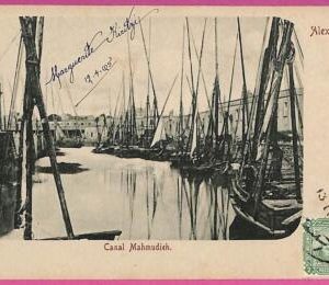 ag2924 - EGYPT - VINTAGE POSTCARD - Alexandrie - 1905, Canal Mahmudieh