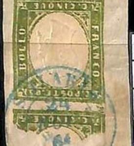 94708n - ANTICHI STATI: Sardegna - Sass # 13Ca  su FRAMMENTO annullo STILARIO