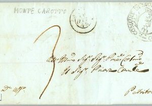 31125 - REGNO - STORIA POSTALE - BUSTA PREFILATELICA da MONTECAROTTO Ancona