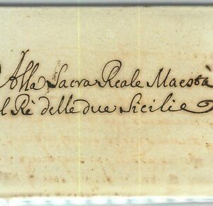 BK0380 - REGNO - STORIA POSTALE - BUSTA PREFILATELICA da MASSA CARRARA 1747