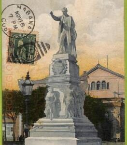 af2329 - HABANA - Vintage Postcard - Havana - Statue of General Marti - 1908