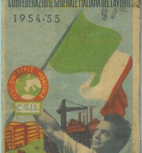 87217  -  TESSERA D'EPOCA - CGIL  Milano FIOM 1954