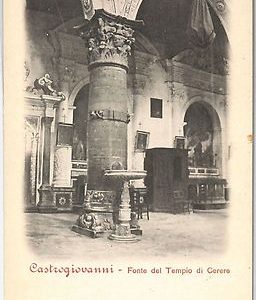 44081   CARTOLINA d'Epoca - ENNA - Castrogiovanni: FONTE TEMPIO