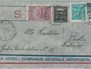74397 - BRAZIL - POSTAL HISTORY -  AIRMAIL COVER from SANTA CRUZ to GERMANY 1931