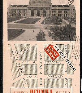 ab1915 - CARTOLINA D'EPOCA - MILANO Città : Albergo Bernina