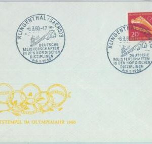 82792 -  GERMANY - POSTAL HISTORY - Special COVER 1960   OLYMPIC GAMES Skiing