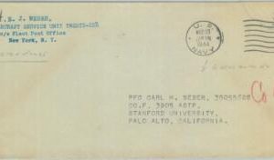 84341 - USA - POSTAL HISTORY - SHIP MAIL from  AIRCRAFT CARRIER  May 30th 1944