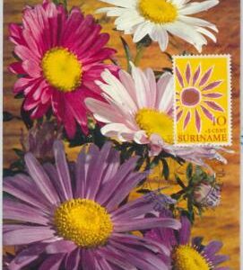 63930 -  SURINAME - POSTAL HISTORY: MAXIMUM CARD 1970 - FLOWERS