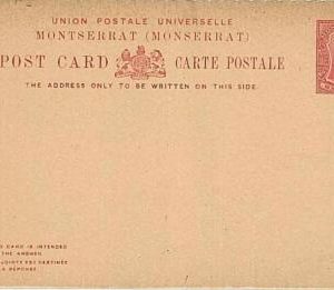 15452 - MONSERRAT - Postal History -  POSTAL STATIONERY -H & G #8 Music HARP
