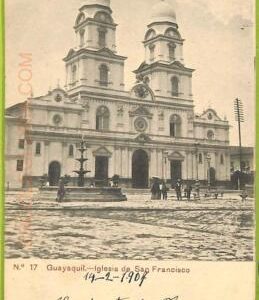 af2355 - ECUADOR - Vintage Postcard - Guayaquil - Iglesia de San Francisco -1907