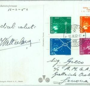 86629 - SWITZERLAND - POSTAL HISTORY - Stamps on postcard 1952  ELECTRICITY