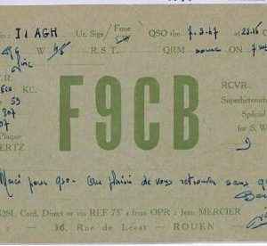 ad9068 - FRANCE - RADIO FREQUENCY CARD   - 1947