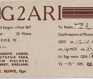 ad9079 - GREAT BRITAIN - RADIO FREQUENCY CARD - England - 1947