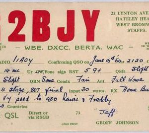 ad9083 - GREAT BRITAIN - RADIO FREQUENCY CARD - 1950