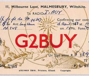 ad9084 - GREAT BRITAIN - RADIO FREQUENCY CARD - 1950