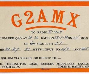 ad9096 - GREAT BRITAIN - RADIO FREQUENCY CARD - England - 1950