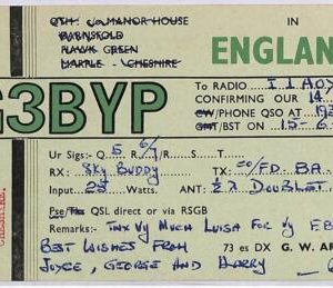 ad9102 - GREAT BRITAIN - RADIO FREQUENCY CARD - England  - 1950