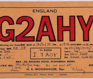 ad9095 - GREAT BRITAIN - RADIO FREQUENCY CARD - England - 1950