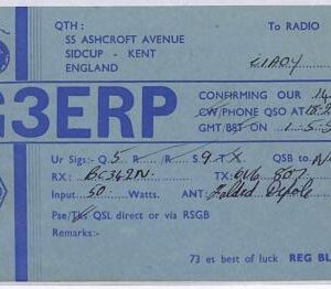 ad9122 - GREAT BRITAIN - RADIO FREQUENCY CARD - England - 1950
