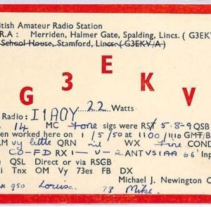 ad9120 - GREAT BRITAIN - RADIO FREQUENCY CARD - England - 1950