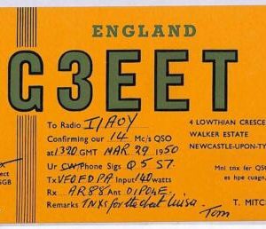 ad9119 - GREAT BRITAIN - RADIO FREQUENCY CARD - England - 1950
