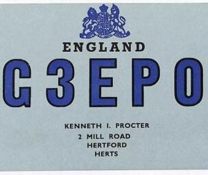 ad9117 - GREAT BRITAIN - RADIO FREQUENCY CARD - England - 1950