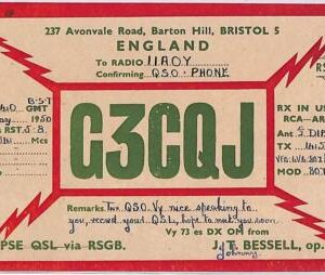 ad9126 - GREAT BRITAIN - RADIO FREQUENCY CARD - 1950