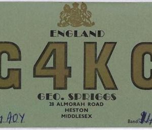 ad9150 - GREAT BRITAIN - RADIO FREQUENCY CARD - England - 1948