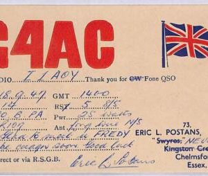 ad9149 - GREAT BRITAIN - RADIO FREQUENCY CARD - 1947